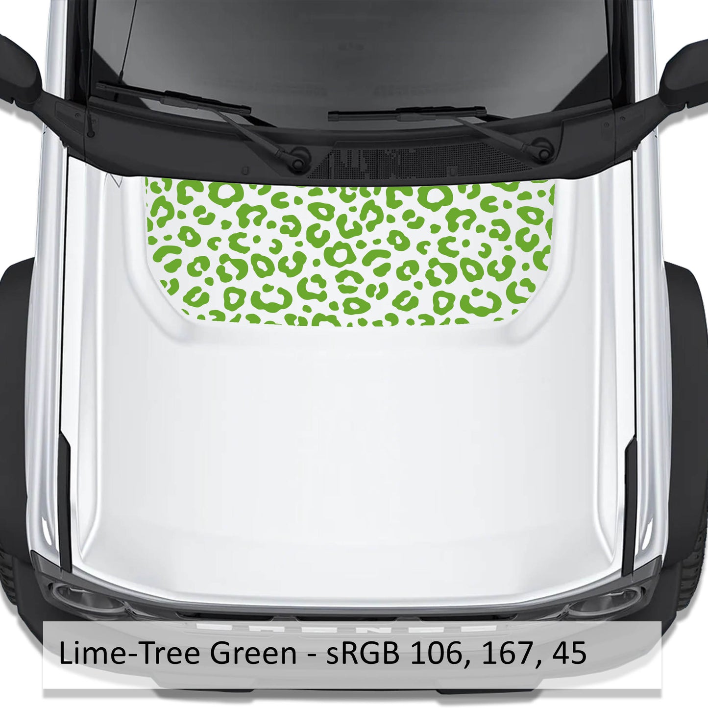 Leopard Print  Blackout Hood Vinyl Decal Fits Ford Bronco 2021+