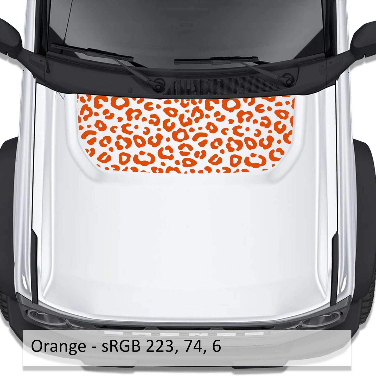 Leopard Print  Blackout Hood Vinyl Decal Fits Ford Bronco 2021+