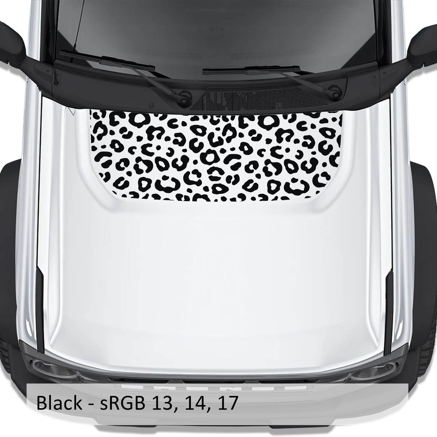 Leopard Print  Blackout Hood Vinyl Decal Fits Ford Bronco 2021+