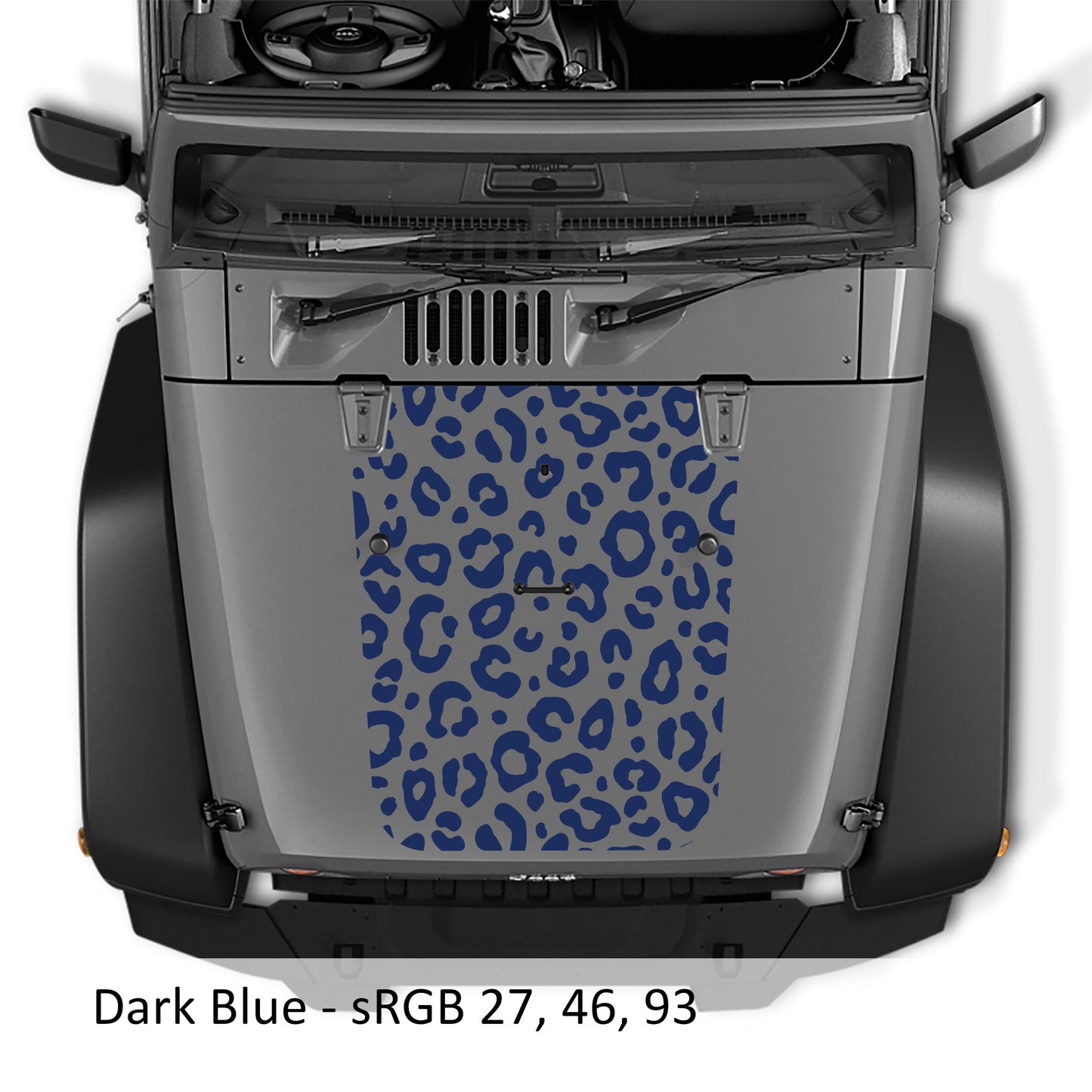 JK/JKU Leopard Print Blackout Hood Vinyl Decal Graphic for Wrangler 2007-2017