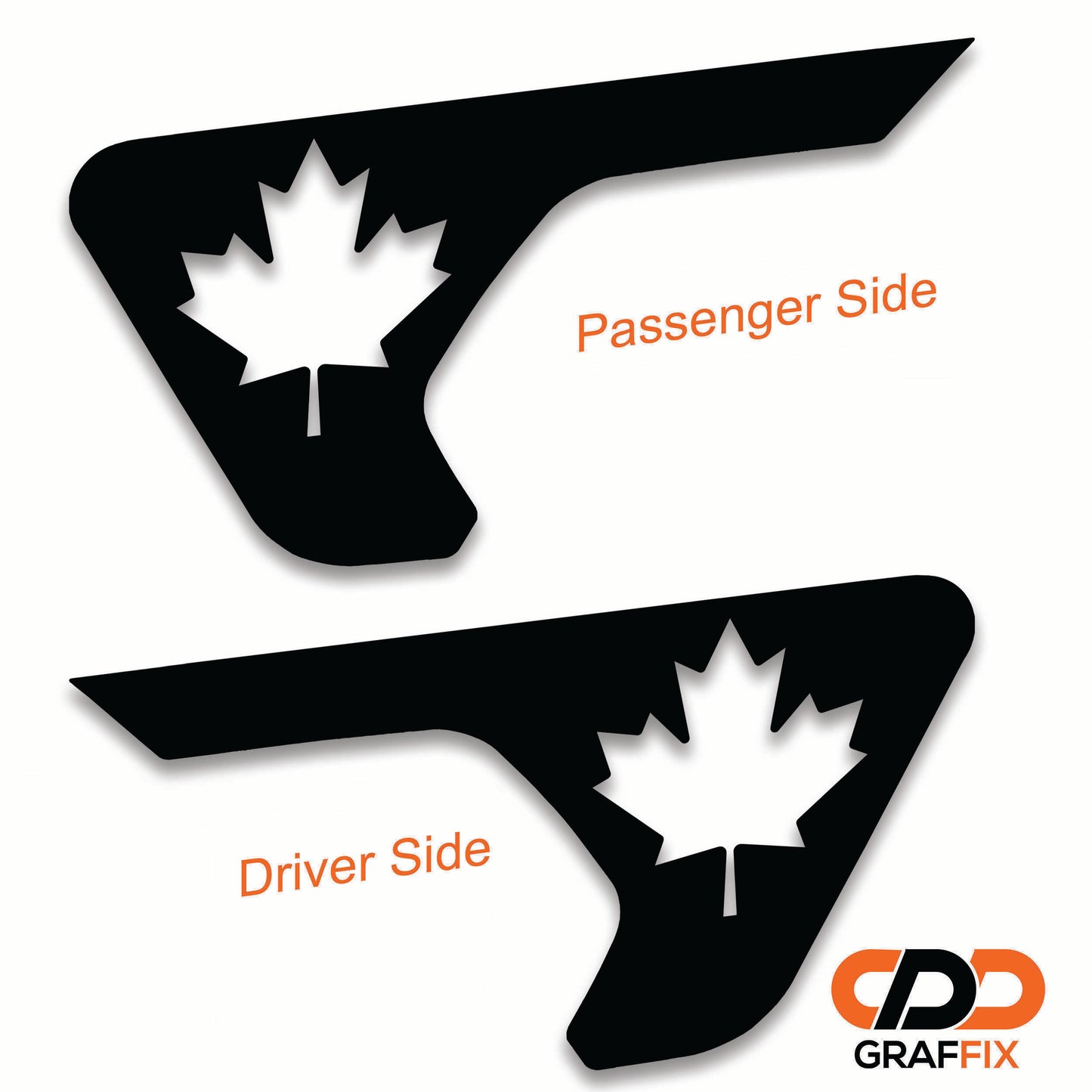 Canadian Maple Leaf Fender Vent Vinyl Decal - Fits Jeep Wrangler JL/Jeep Gladiator JT 2018+
