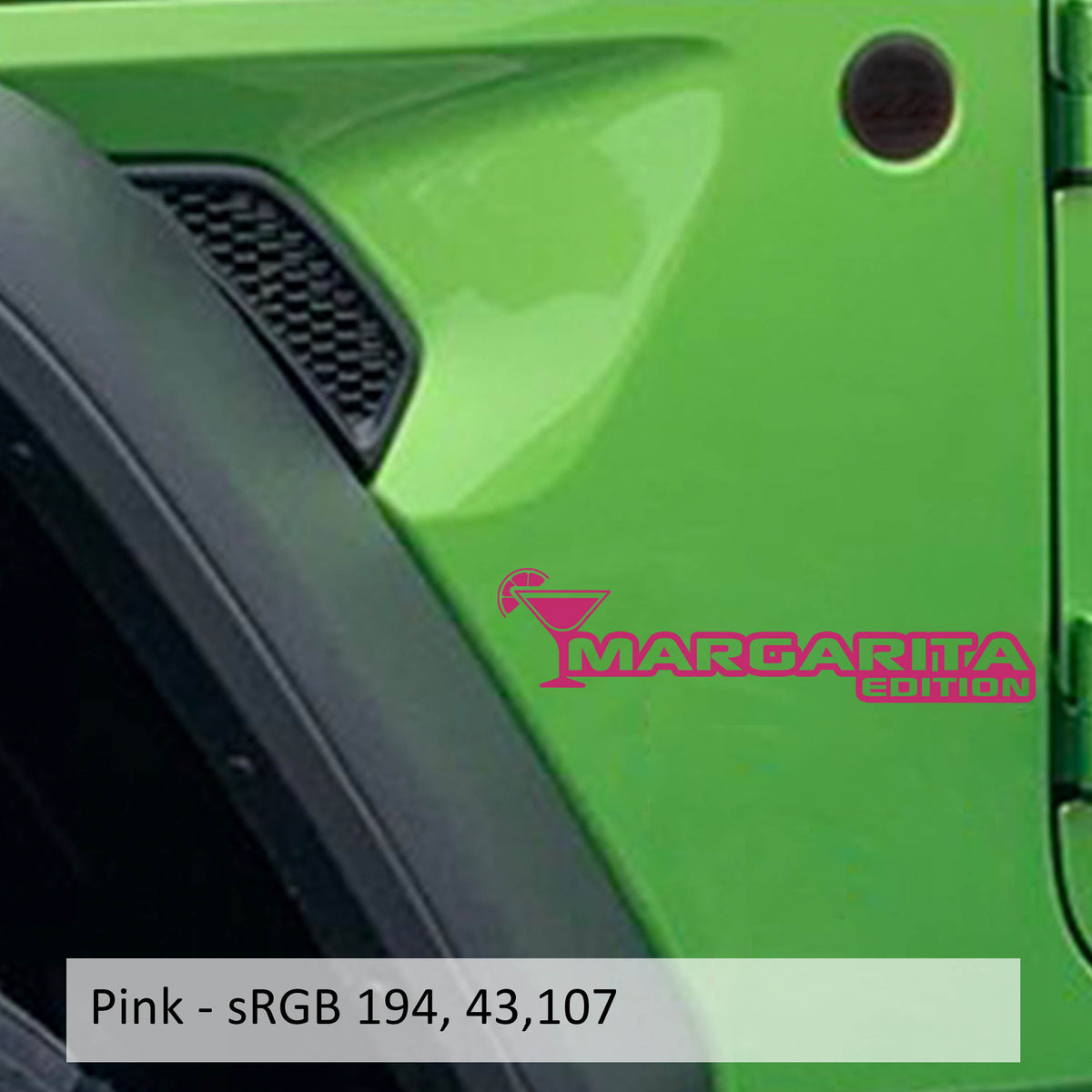 Margarita Edition Decal (Pair) Fender Decals For Wrangler/Gladiator - Jk/JL/JT