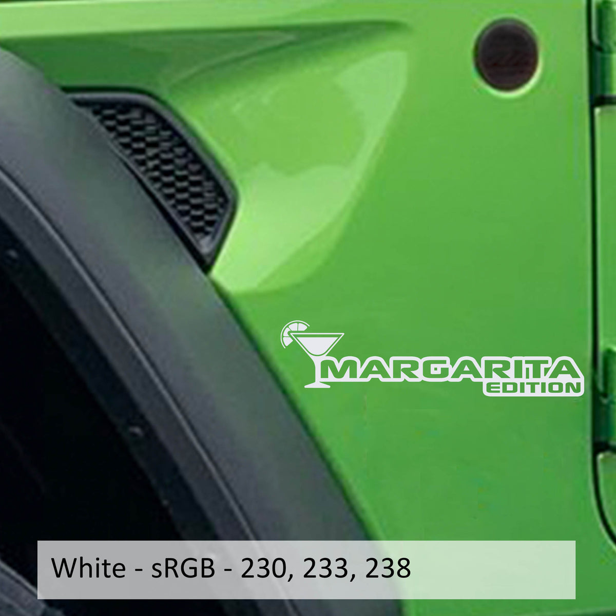 Margarita Edition Decal (Pair) Fender Decals For Wrangler/Gladiator - Jk/JL/JT