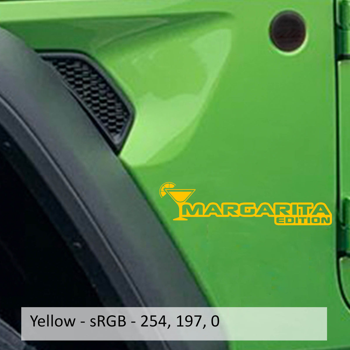 Margarita Edition Decal (Pair) Fender Decals For Wrangler/Gladiator - Jk/JL/JT