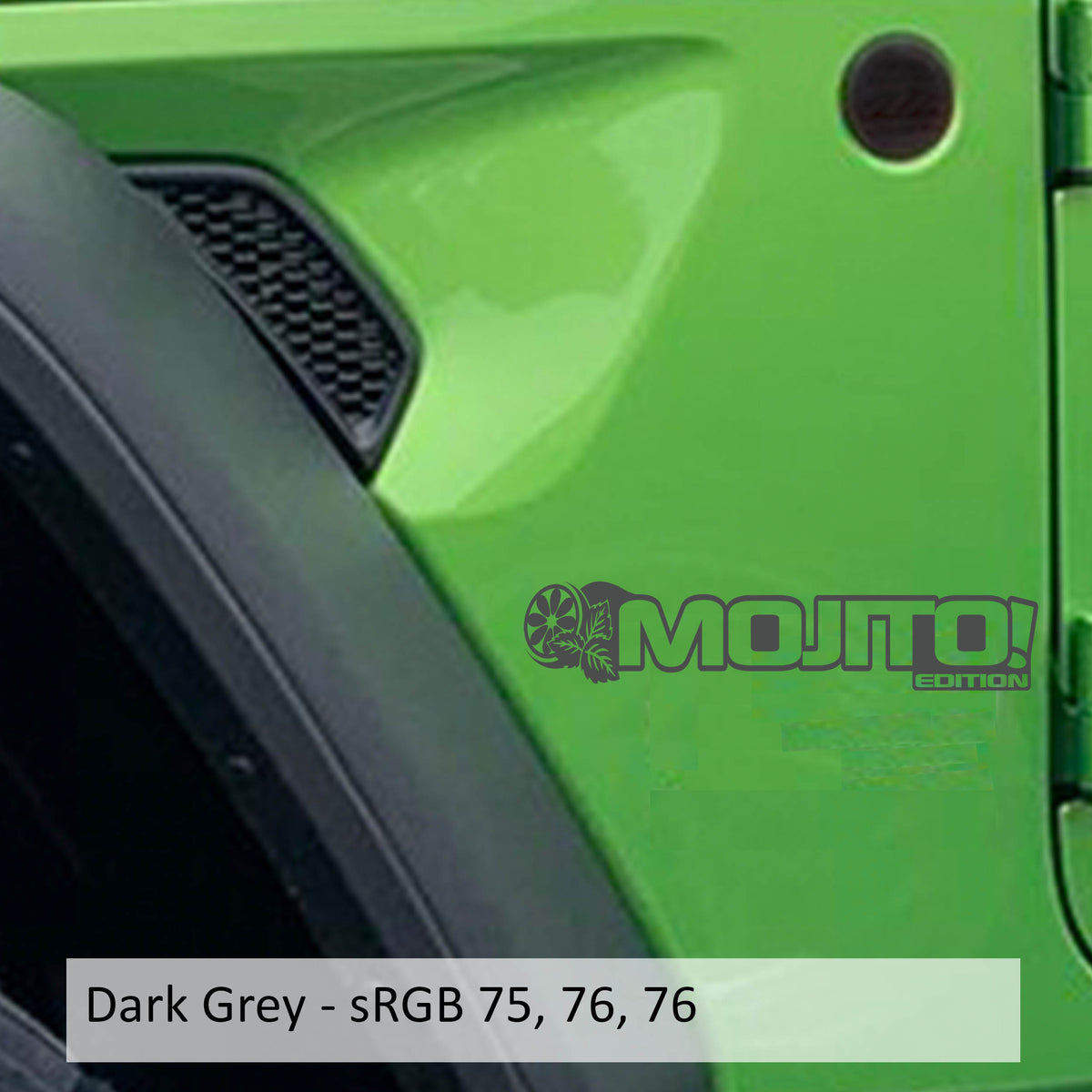 Mojito! Edition Vinyl Decal (Pair) Fender Decals For Wrangler/Gladiator - JL/JT