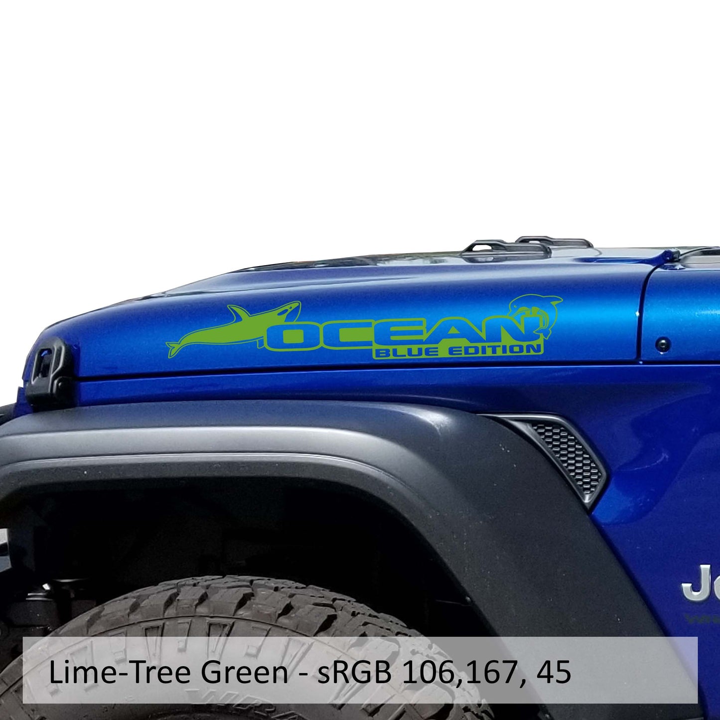 Ocean Blue Edition Hood Decal Set (Pair)