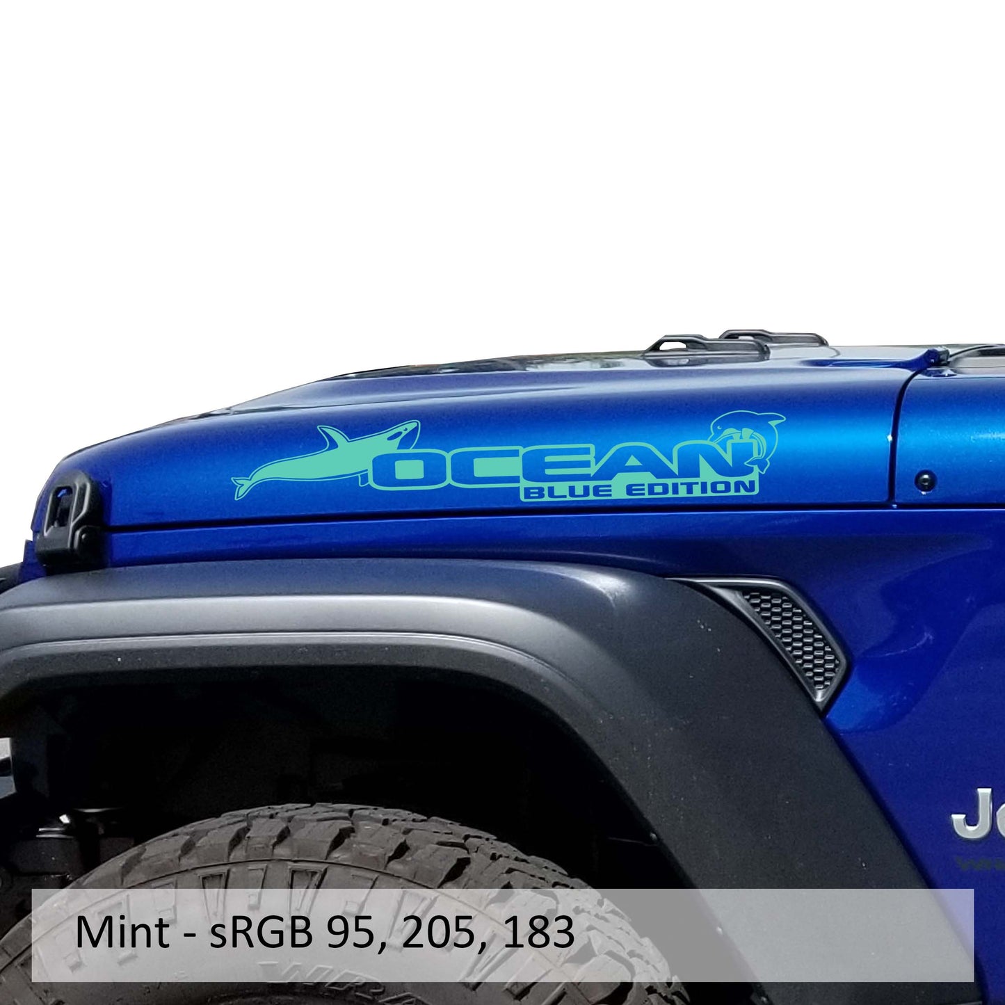 Ocean Blue Edition Hood Decal Set (Pair)