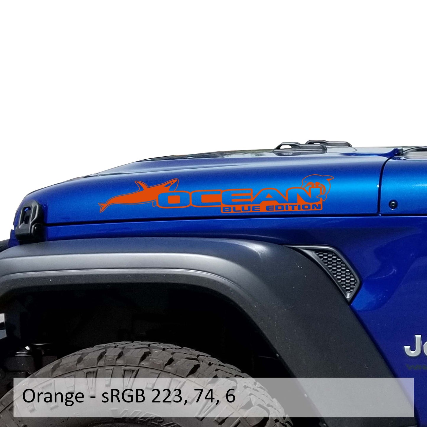 Ocean Blue Edition Hood Decal Set (Pair)