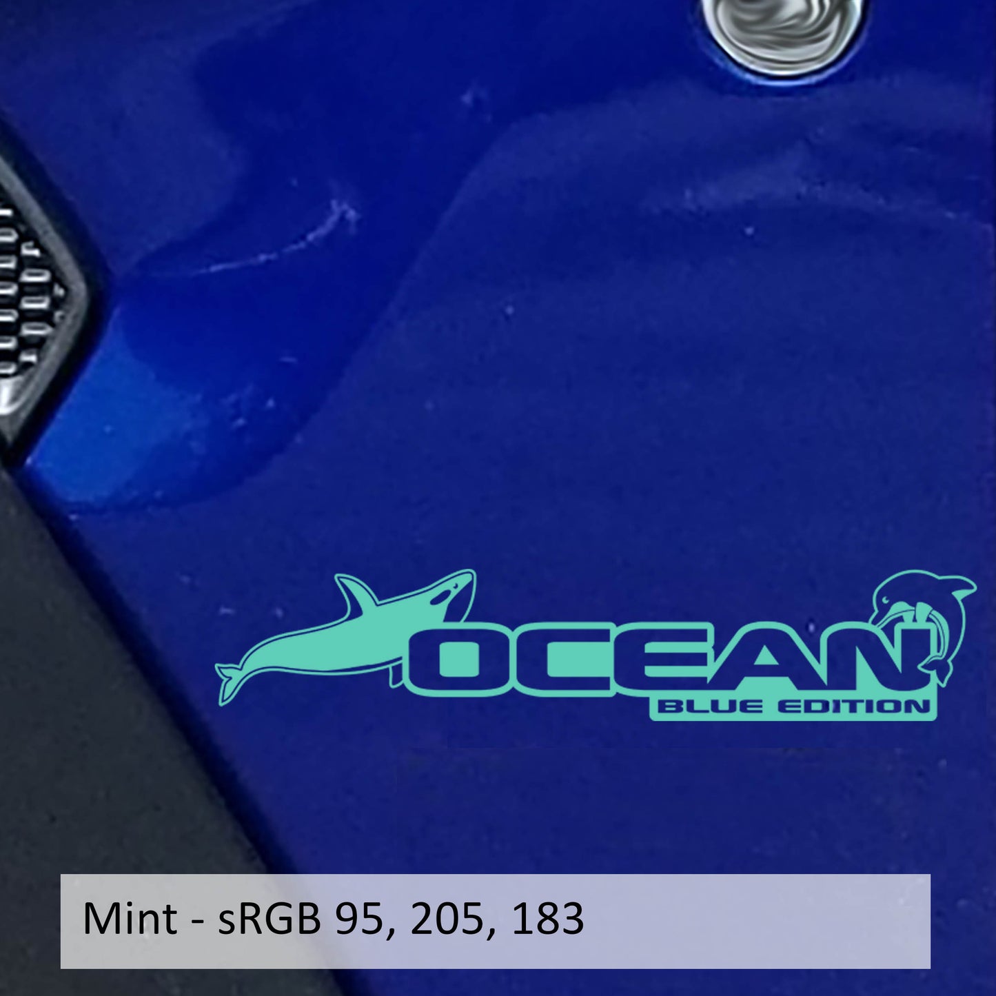 Ocean Blue Edition Decal (Pair) - Fender Decals For Wrangler/Gladiator JL/JT