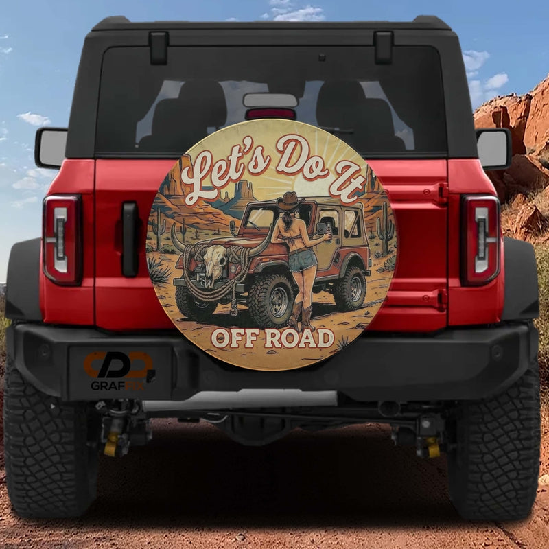 Let's Do It Offroad Spare Tire Cover With Backup Camera Hole Option