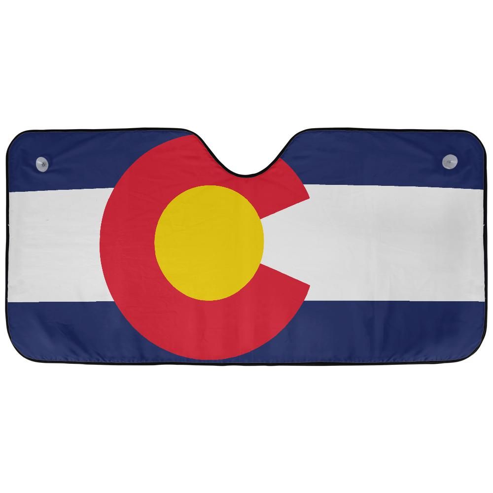Colorado State Flag Car Windshield Cover Sun Shade