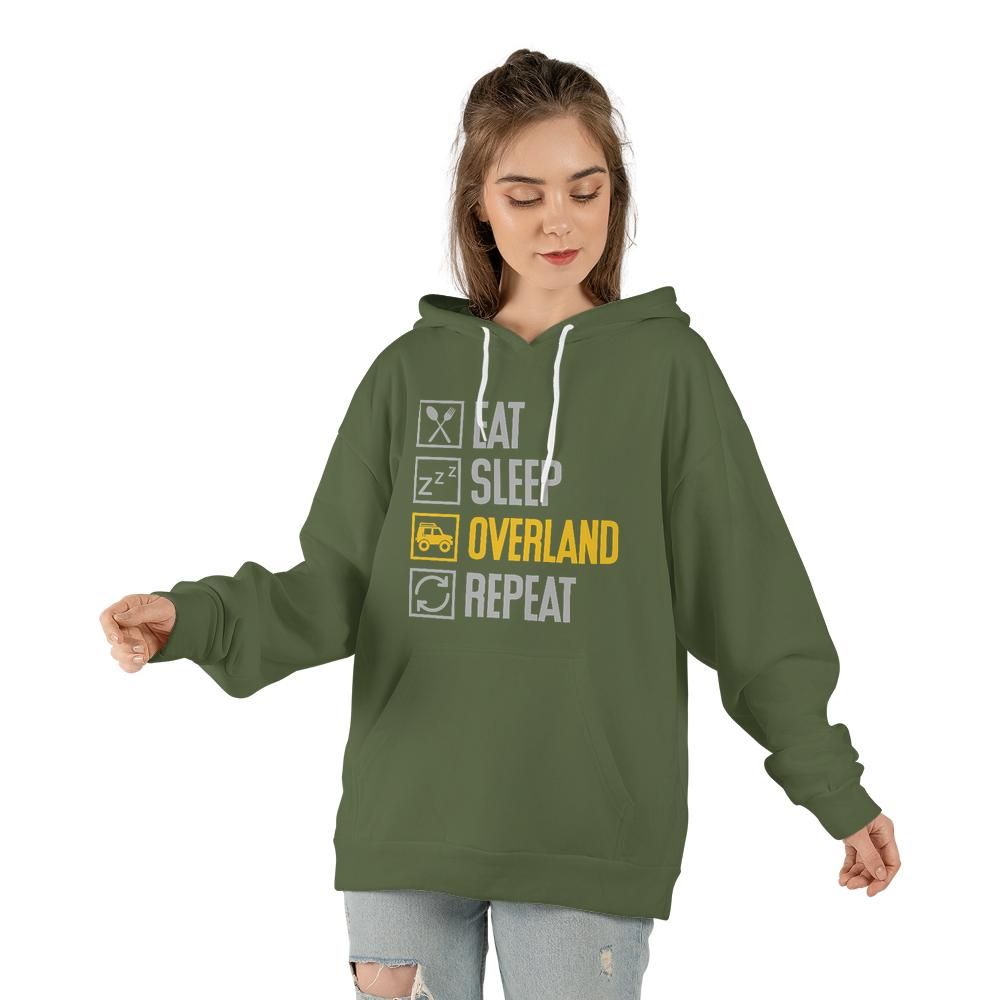 Eat Sleep Overland Repeat Hoodie | Unisex Adventure Sweatshirt