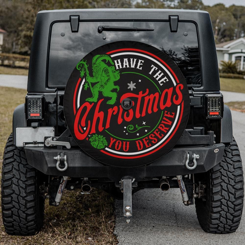 Krampus Have the Christmas You Deserve Spare Tire Cover With Backup Camera Hole Option