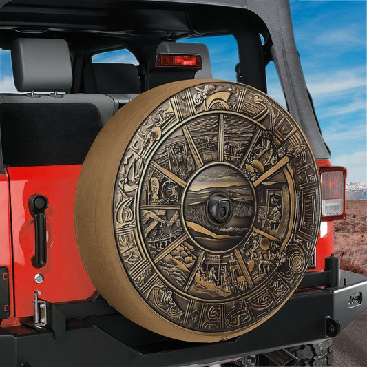 Shield of Achilles Spare Tire Cover With Backup Camera Hole Option