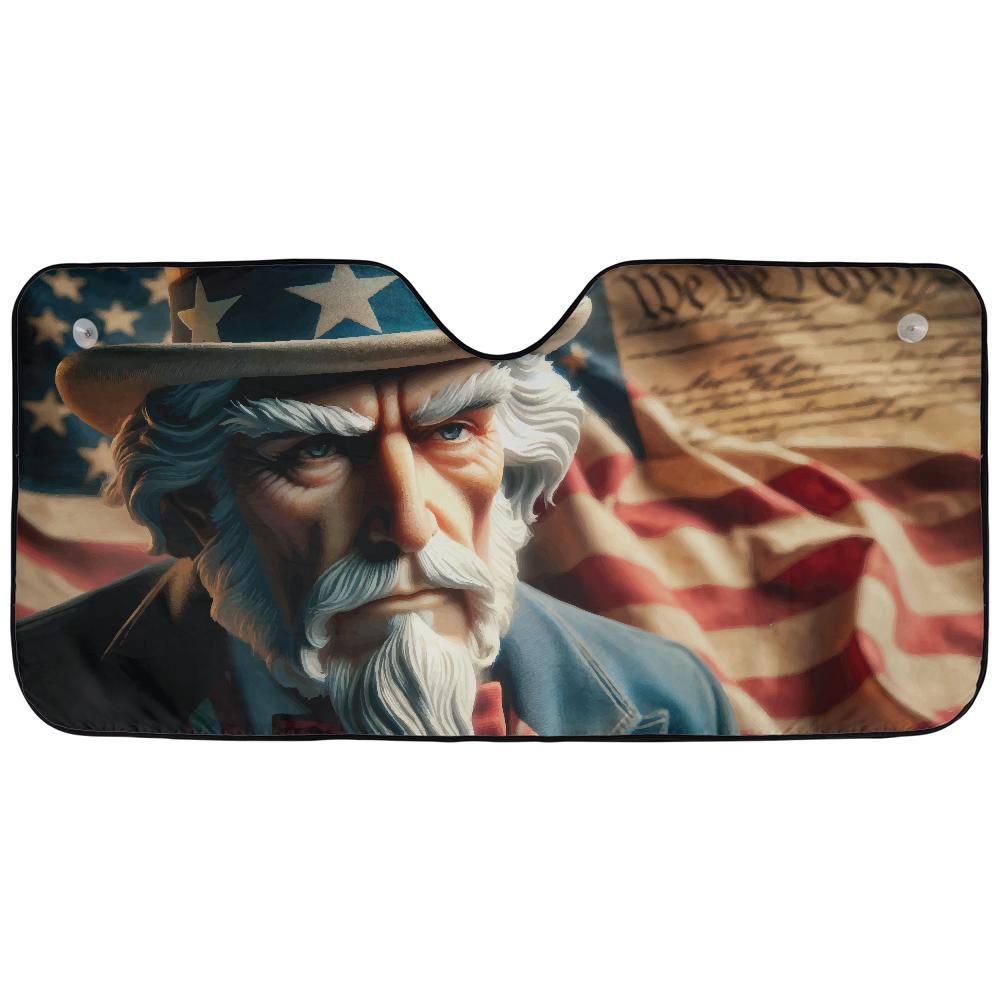 Uncle Sam We the People Car Windshield Cover Sun Shade