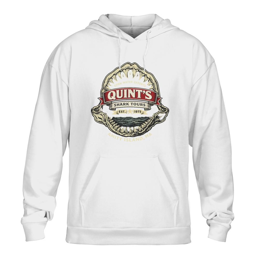 Quint's Shark Tours Vintage Hoodie - 80's Horror Movie Fan Apparel
