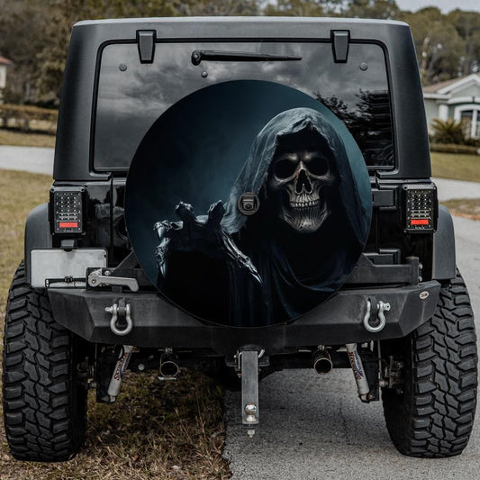 Grim Reaper Spare Tire Cover With Backup Camera Hole Option
