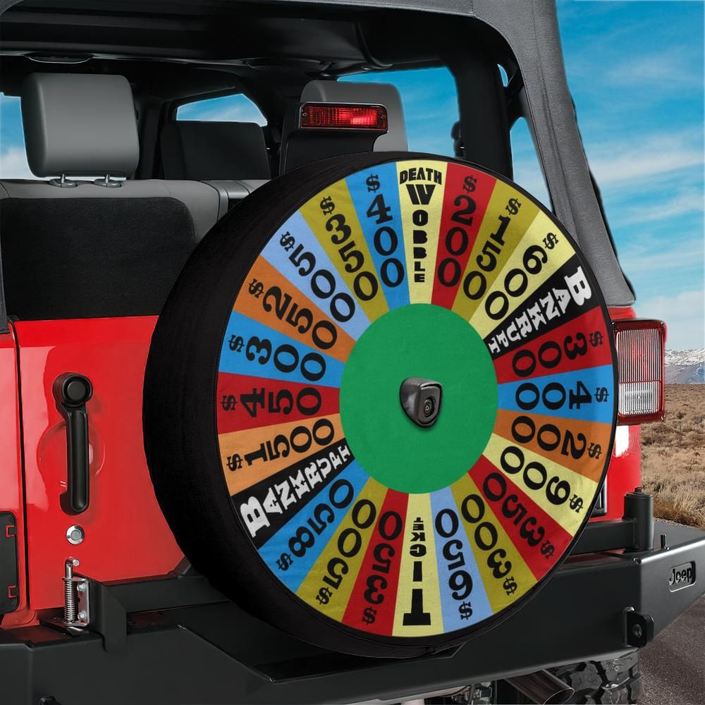 Wheel of Misfortune Spare Tire Cover With Backup Camera Hole Option