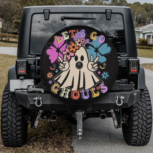 Let's Go Ghouls Spare Tire Cover With Backup Camera Hole Option