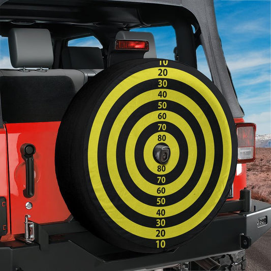 Magnetic Dart Board Spare Tire Cover With Backup Camera Hole Option