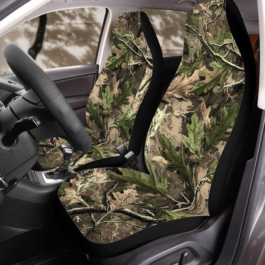 Oakbrush Woodland Camo Front Car Seat Cover