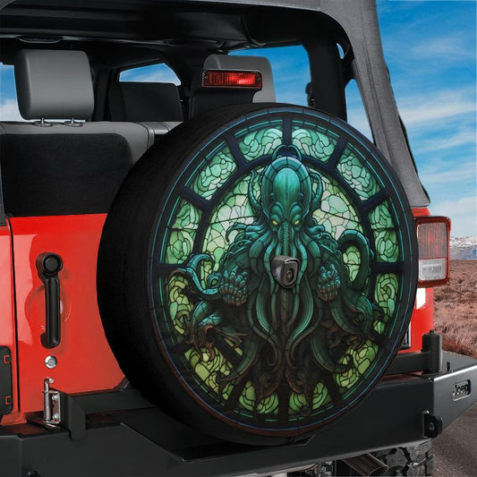 Cthulhu Rising Tire Cover With Backup Camera Hole Option