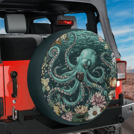 Enchanted Octopus Spare Tire Cover Spare Tire Cover With Backup Camera Hole Option