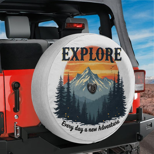 Explore Everyday Spare Tire Cover With Backup Camera Hole Option