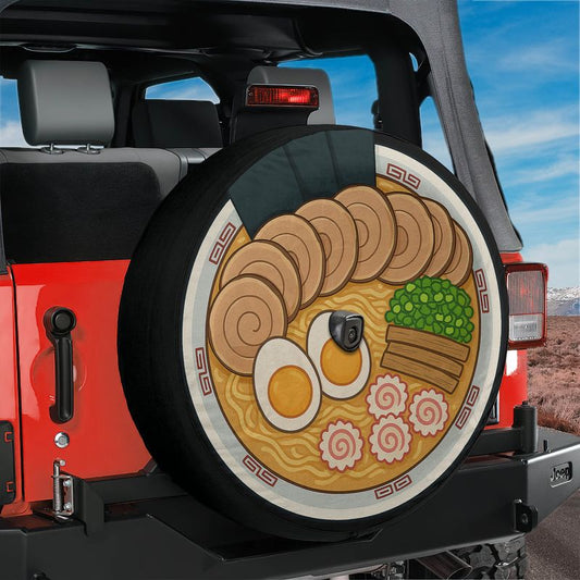 Miso Tonkotsu Ramen Spare Tire Cover With Backup Camera Hole Option