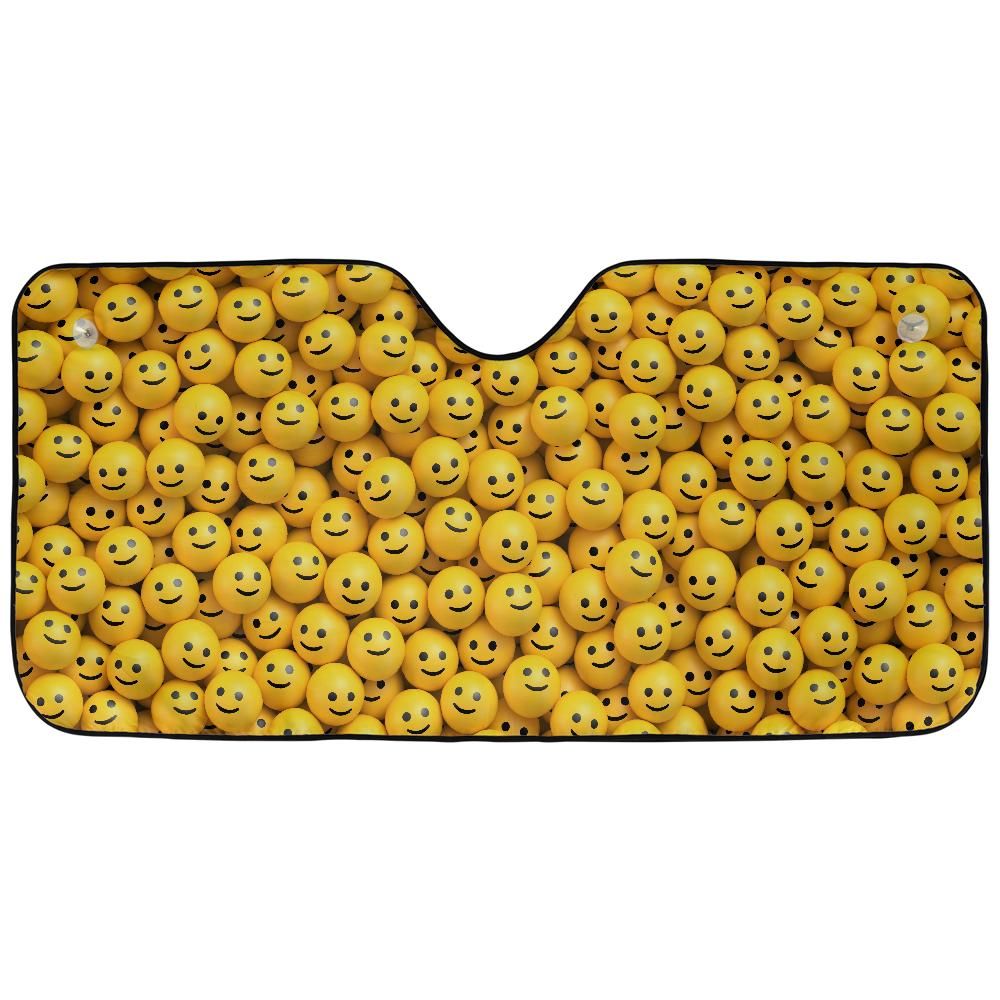 Happy Smiley Faces Car Windshield Cover Sun Shade