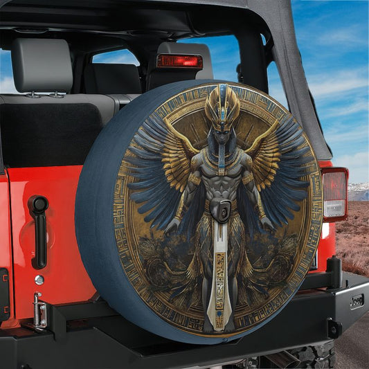 Egyptian Pharaoh Spare Tire Cover With Backup Camera Hole Option