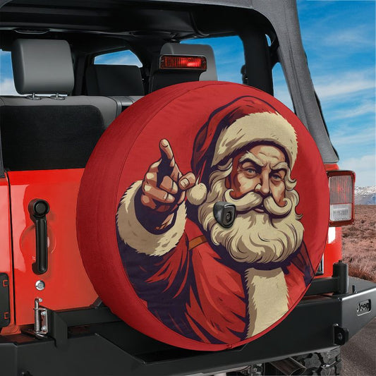 Saint Nicholas Christmas Spare Tire Cover With Backup Camera Hole Option