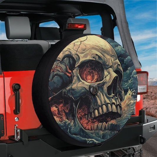 Wave of Damnation Spare Tire Cover With Backup Camera Hole Option