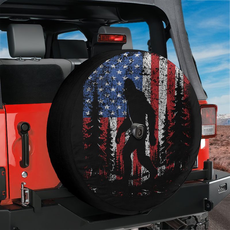Bigfoot Across America Spare Tire Cover With Backup Camera Hole Option