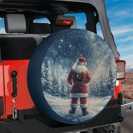 Santa's Silent Night Spare Tire Cover With Backup Camera Hole Option