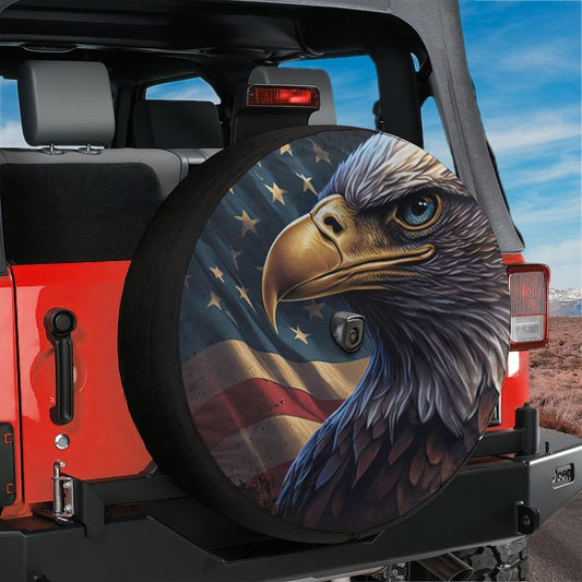 American Pride on Wheels Spare Tire Cover With Backup Camera Hole Option
