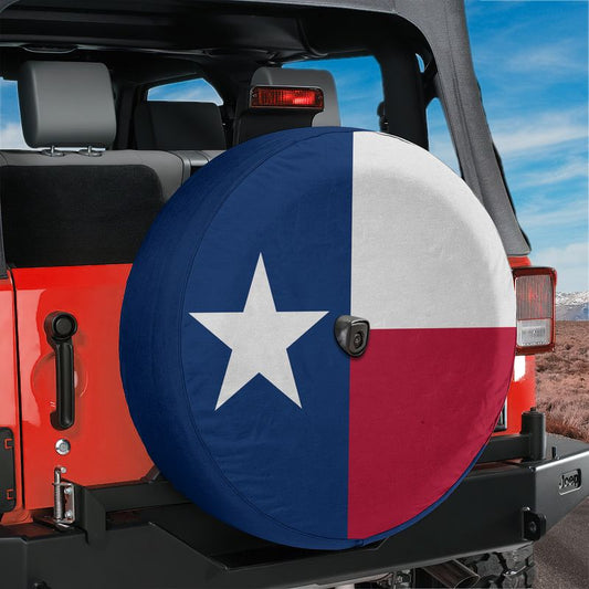Texas State Flag Spare Tire Cover With Backup Camera Hole Option