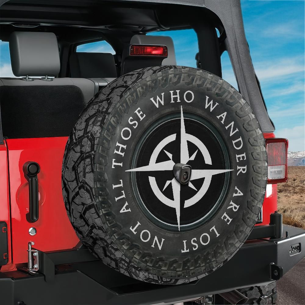 All-Terrain Wanderer Spare Tire Cover With Backup Camera Hole