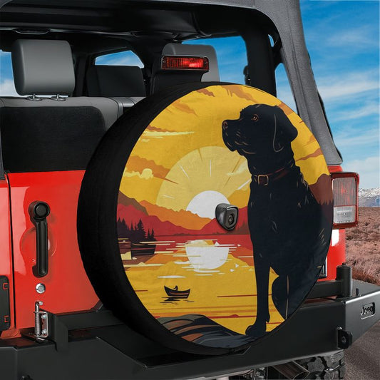 Sunset Lake Lab Spare Tire Cover With Backup Camera Hole Option