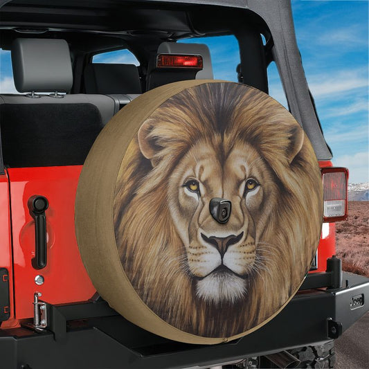 Lion of Judah Spare Tire Cover With Backup Camera Hole Option