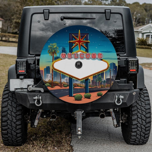Welcome To Adventure Spare Tire Cover With Backup Camera Hole Option