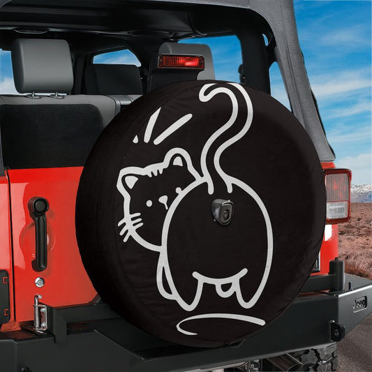 Purrfectly Offensive Kitty Humor Spare Tire Cover With Backup Camera Hole