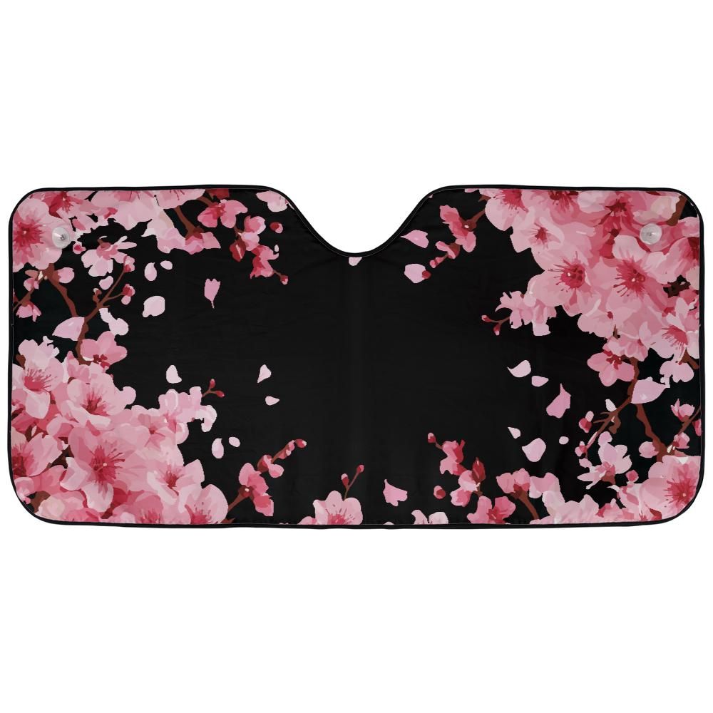 Japanese Cherry Blossum Car Sunshade Car Windshield Cover Sun Shade