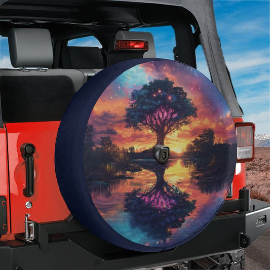 Dreamscape Tree Spare Tire Cover With Backup Camera Hole Option