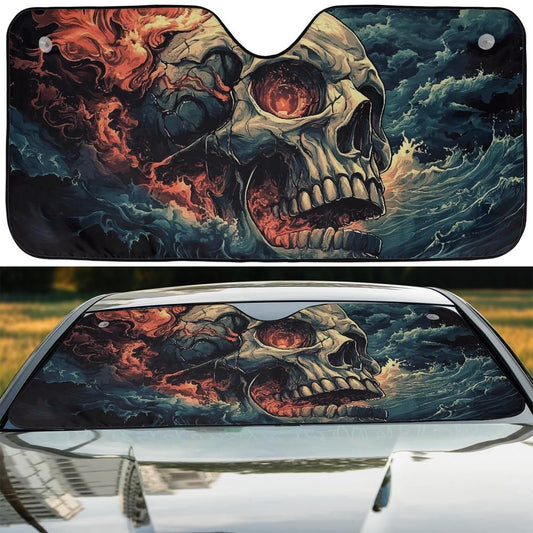 Wave of Damnation Car Windshield Cover Sun Shade