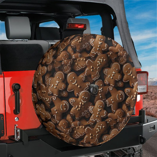 Gingerbread Cookies Spare Tire Cover With Backup Camera Hole Option