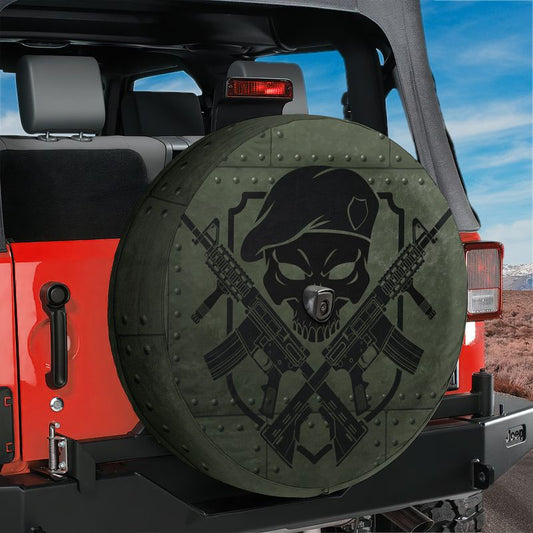Covert Ops Badge Spare Tire Cover With Backup Camera Hole Option