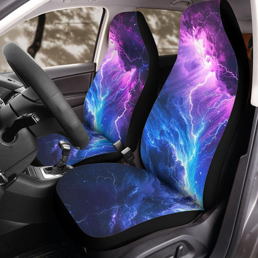 Galaxy Space Storm Front Car Seat Covers for Front Bucket Seats – Universal Fit