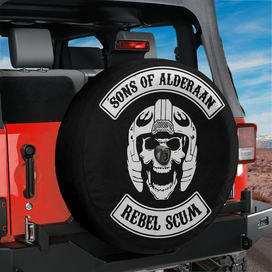 Sons of Alderaan Rebel Scum Spare Tire Cover With Backup Camera Hole Option