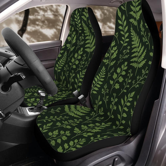 Botanical Fern Foliage Front Car Seat Cover